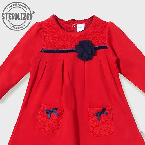 Image of Mom's Love Baby-Girl's Cotton Classic Above The Knee Casual Dress