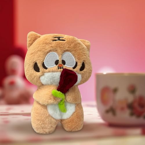 Image of EITHEO Baby Stuffed Animal Plushie - 25 cm Huggable Soft Teddy Plush Toy for Kids, Girls & All Ages, Adorable Cuddly Stuffed Toy, Multicolor (Teddy Rose)
