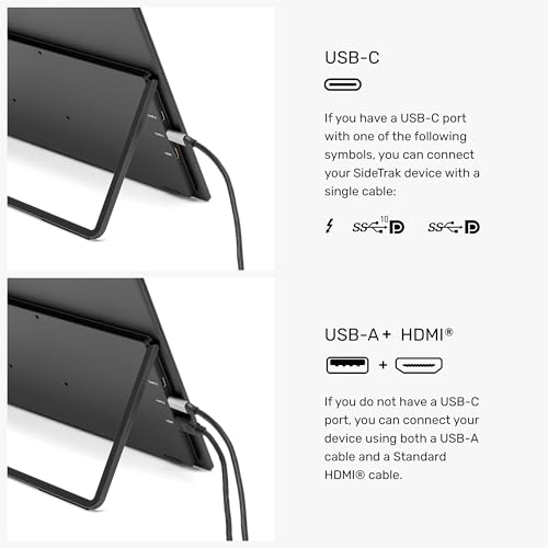 Image of SideTrak Solo Book 15.6 inch Foldable Dual Screen Portable Monitor - FHD Portable Stacked Monitor, External Display for Laptop, Extender with Stacked Dual Monitors for Mac, PC, and Chromebook