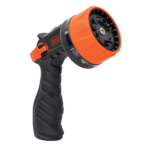 Black + Decker® Heavy-Duty 10-Pattern Poly Thumb Control Nozzle – Ergonomic, Versatile, Precision Garden Hose Attachment BD8439 - image 1
