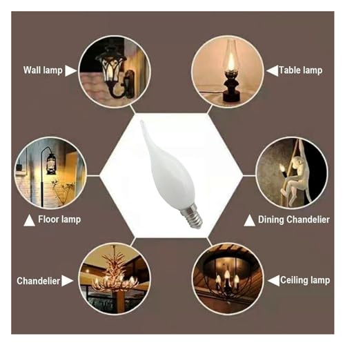 Ampoule LED à filament bougie E27 E14 lampe vis Edison variable lustre lot de 6