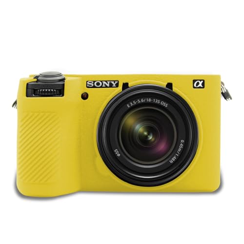 Funda de silicona para cámara Sony Alpha 6700 amarilla miniatura 1