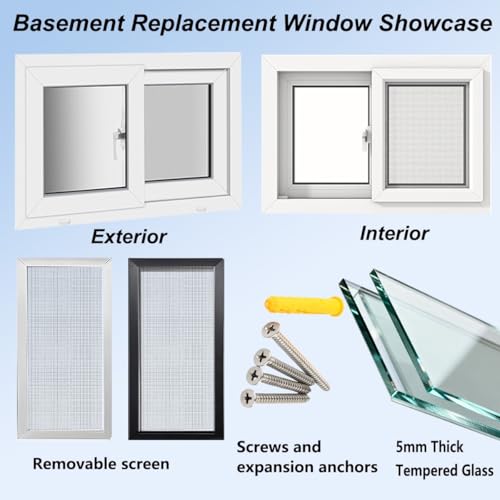Ventana de cobertizo con cristal templado para eliminar la humedad en sótanos 5