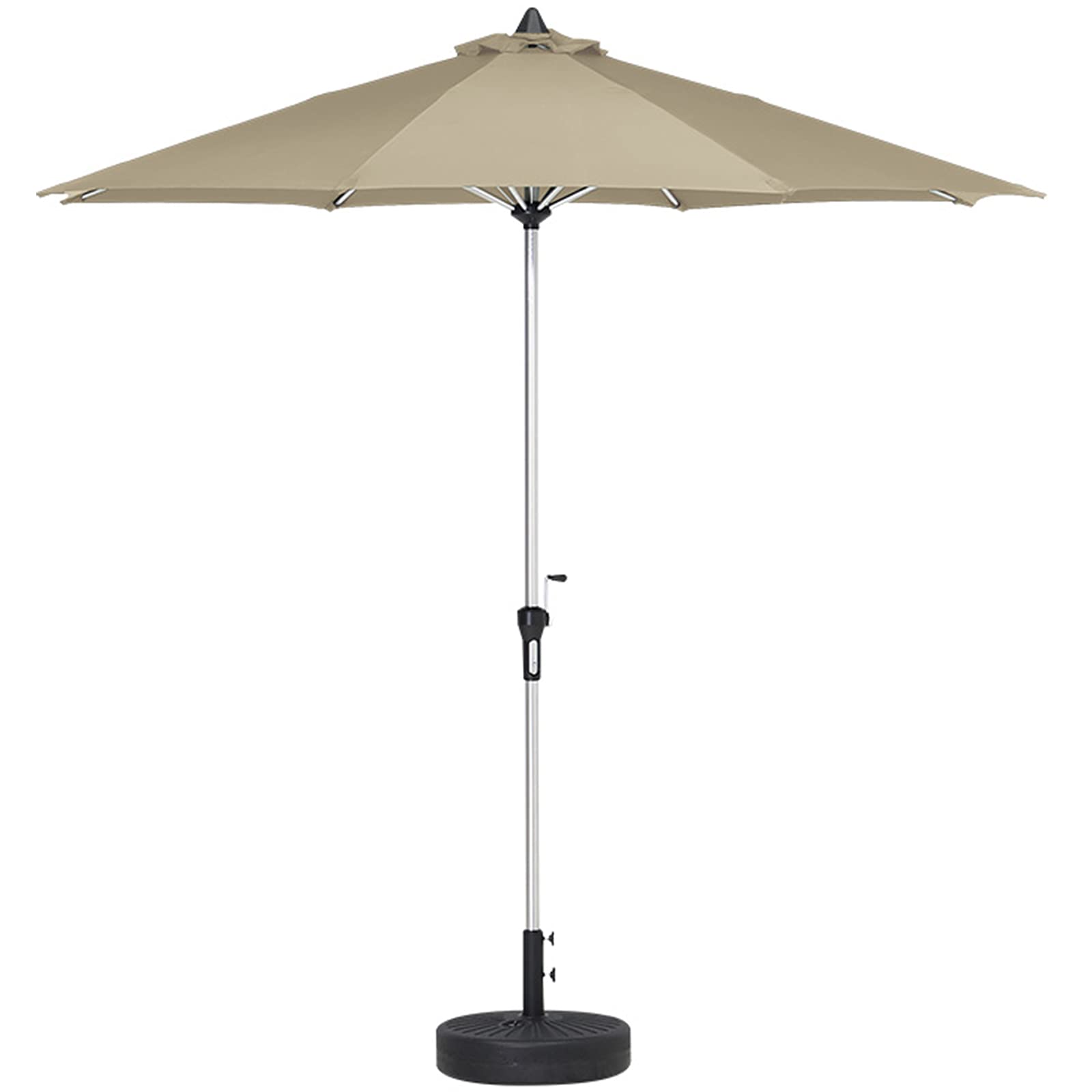 Parasol de playa con protección UV para evitar quemaduras solares en el patio