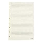 Eagle Discbound Refill Paper, Filler Paper for Junior-Sized Discbound Notebooks, Arc Notebooks, 8-hole Punched, 60 Sheets, Both Side Printed, 8.5 x 5.5-Inch(Ruled Pages)