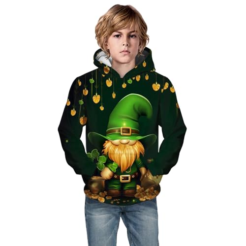 Kids 3D Print Pullover Hoodies Little Boys Girls Kids Hooded Unisex Sweatshirt 3D Galaxy Dinosaur (AG, 4-5 Years)2