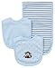 Little Me Baby Boy Newborn Bib and Burp set,  Light Blue,  One Size