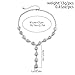 CIWEAI Baroque Gold Geometric Teardrop Lariat Necklace for Women Vintage Irregular Waterdrop Statement Y Necklaces Silver Fashion Costume Toggle Jewelry Gifts (Silver)