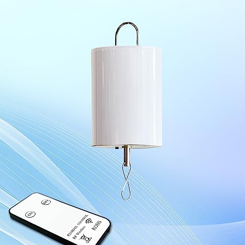 Eiryhope Discokugelmotor mit Fernbedienung, batteriebetriebener Spinner, hängender Display-Motor für Windspiele, Spiralschwanz, Windspielfänger, Outdoor-Gartendekoration, Hof-Ornament, Terrassendekor,