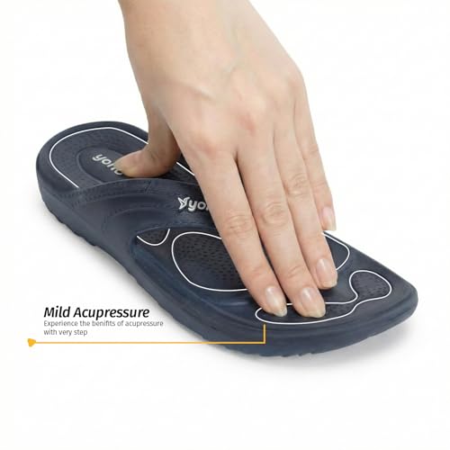 Image of YOHO Drizzle Soft Slippers for Women, Mild Acupressure, Lightweight, Anti Skid & Slip, Diabetic Footwear for Woman, Home Wear Bathroom Chappal for ladies | Waterproof Monsoon & Rainy Footwear