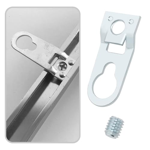 Image of 60PCS Photo Frame Hook 35x15mm Photo Frame Hanger Aluminum Alloy Hanging Hook D Ring Picture Frame Hanger for Channel Width 12mm Picture Frame