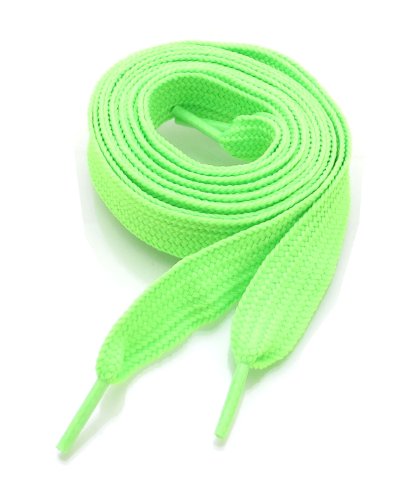 Image of BUCKLE CITY Thick Flat 3 /4 inch Wide Shoelaces Solid Color Strings for All Shoe Types - Chunky Fat Laces for Sneakers, Boots