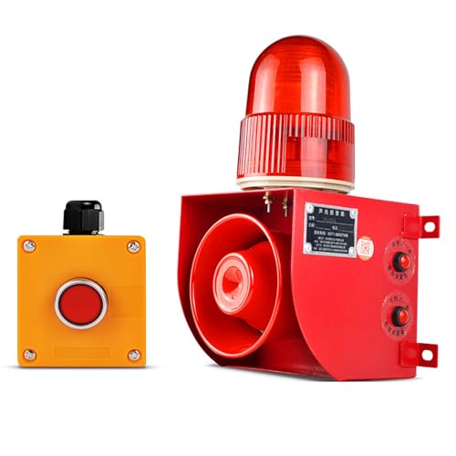 Sirena de alarma de 120 dB con bocina fuerte de 25 W y ajuste de volumen manual