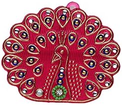 Bhai dooj Tikka Peacock Design Haldi Kumkum Holder Tilak Box for Rakhi Platter Kankavati for Indian Traditional Return Gifts Wedding Gift Decorative Pooja puja Item