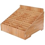 Toyvian Multifunktionale Holz handyaufbewahrungsbox mit Fächern Kompakter Tischorganizer für Schule Büro Seminarraum Stabil Platzsparend Moderner Desktop Organizer für Smartphones und