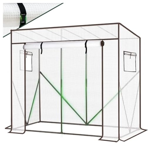 Gewächshausfolie Gartenfolie UV4 Folientunnel Frühbeet Tomatenhaus Treibhaus Folie in 6m Breite Meterware 14 Sekey Gewächshaus Foliengewächshaus 200x170x77 cm, Tomatengewächshaus Balkon, Tomatenhaus Stabil, ,Gewächshaus Klein Tomatenhaus Balkon Outdoor - Stabil, Winterfest, Luftdurchlässig, Weiß