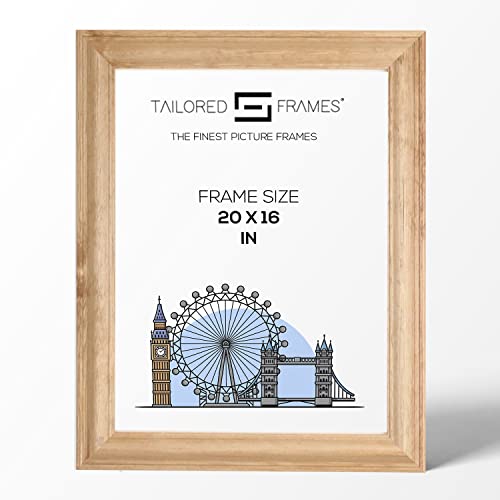 Tailored Frames Solid Antique Pine 20" x 16" Single Picture Frames | Wall Hanging Type | Photo Frame Without Mount