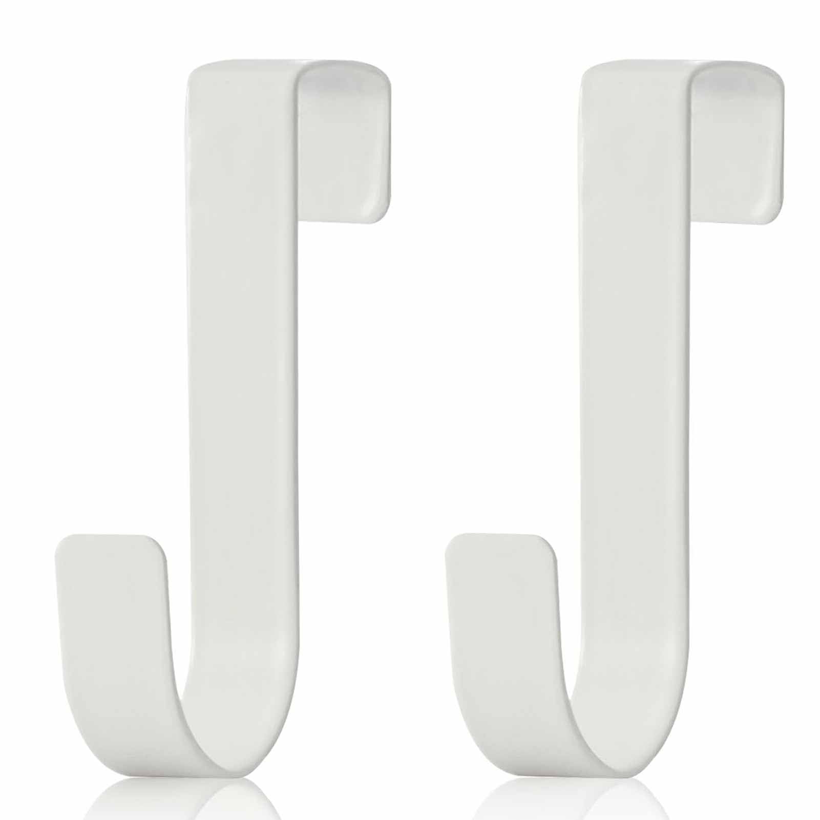 2-Pack White Over-Door Mounting Hardware - Multi-Purpose Organizers for Towels Garments & Seasonal Décor
