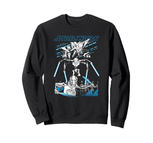 Sweatshirt Star Wars General Grievous imprimé sabres laser en coton doux