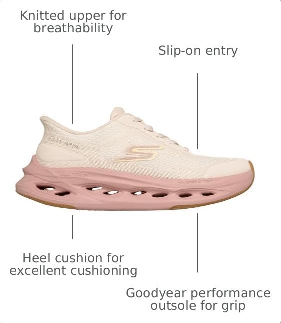 Image of Skechers Womens Max Cushioning Glide-Step Hartford | Hands Free Slip-Ins, Max Cushioning, Air-Cooled Goga Mat Insole, Glide Step Midsole, Goodyear Rubber, Machine Washable