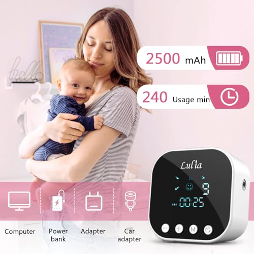 Lulia Double Electric Breast Pump, Breastfeeding Pump 4 Modes & 9 Levels, Low Noise, Anti-Backflow & LED Display, BPA Free, Portable Breast Pumps with 24mm Flange - Image 6
