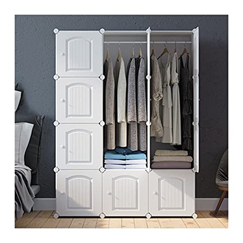YXYECEIPENO Armario para Colgar La Ropa Armario De Dormitorio Material De Resina PP, Panel De Puerta Tridimensional 3D Se Puede Combinar Y Diseñar Libremente Según El Espacio Y Las Necesidades.