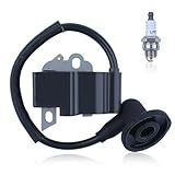 Gubeter Kit de Bobine d'allumage pour Stihl MS261 MS261C MS271 MS271C MS291 MS291C, Tronçonneuse Pieces Detachees, avec Bougie d'allumage, remplacement 11414001303