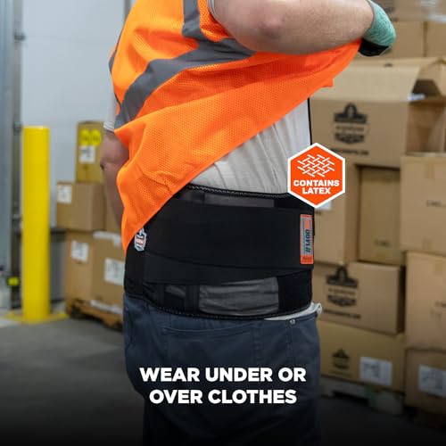 Image of Ergodyne ProFlex 1400UN Back Support Belt, 8.75 inch Spandex, Universal Size, Fits Waist 28 inch-46 inches, Black