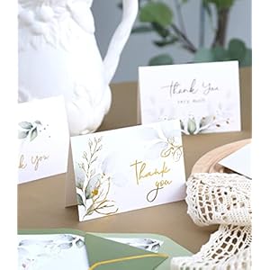 Winoodesign100pkluxuriousgoldthankyoucardswithenvelopesbulksagegreen5x35inchesweddingthankyounotesbabyshowergreenerybridalshowersmallbusiness Urban Country Home Decor Winoo design 100 pk luxurious gold thank you cards with envelopes bulk sage green 5Γ35 inches wedding thank you notes baby shower greenery bridal shower small business urban country home decor