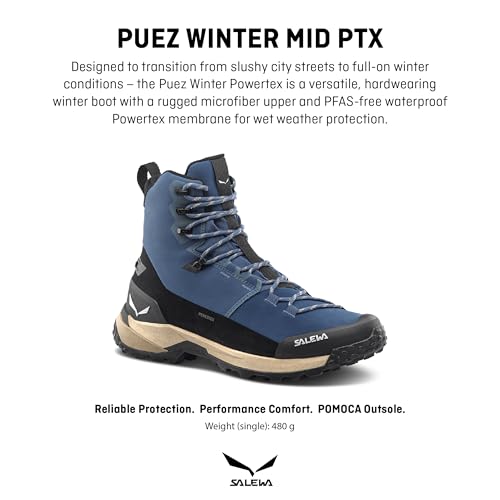 Image of Salewa Men's Puez Winter Mid Powertex Waterproof Insulated Trail Boots for Hiking & Trekking