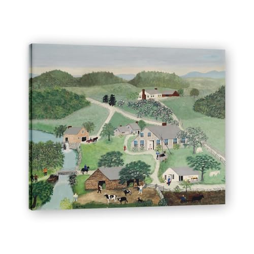 Image sur Toile d'art Grandma Moses : Impression haute définition Vieux seau en chêne