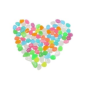 MacroHu Bunte Leuchtende Harz Kieselsteine 100 Stück