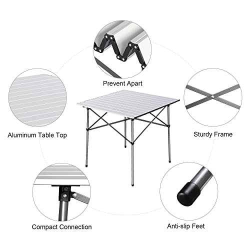 Portal Campingtisch klappbar Klapptisch Camping Tragbar mit Aluminium Tischplatte 4 Personen Camping Tisch faltbar… - Image 7