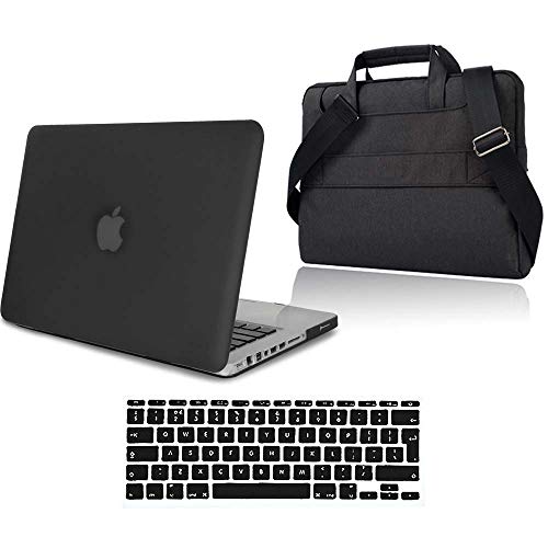 FINDING CASE Apple MacBook Pro 15 inch Case with CD (NO-RETINA) A1286,BUNDLE 3 IN 1 Hard Shell Case with Shoulder Bag Strap and Keyboard Skin Cover for 15-inch/15.6" MacBook Pro with CD (Black)