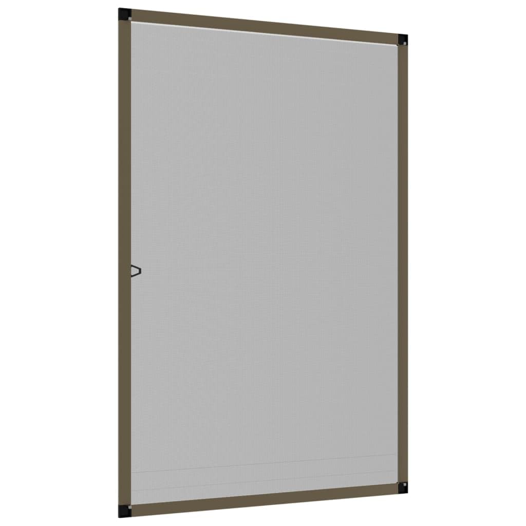 Fenster Braun 90x120 cm Aluminiumrahmen mit zuschneidbarem Mückengitter für Balkontür, Terrassentür, Dachfenster, Schlafzimmer, Wohnzimmer, kinderzimmer, Küche ohne Bohren