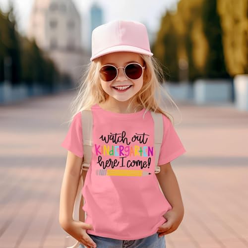 Image of Kindergarten Shirts for Girls Watch Out Kindergarten Here I Come Shirt Kids Back to School T Shirt Children School