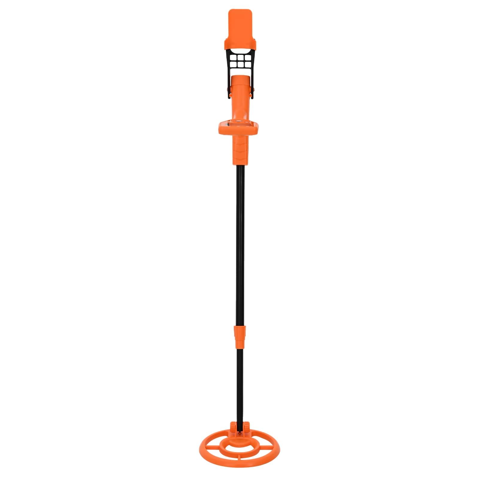 Wykrywacz metalu dla dzieci początkujących z wyświetlaczem LCD, wodoszczelna cewka wyszukiwania 19 cm, regulowany uchwyt 85-113 cm, 2 tryby wyszukiwania skarbów