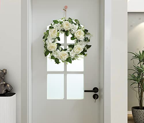 Spring Wreath For Front Door Artificial Peonies Summer Wreaths For Front Door Outside Wall Or Window Décor (White) #TOP5
