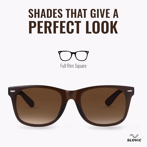 Image of SLOVIC Sunglasses for Men Stylist | UV Protection Goggles for Man | Lightweight & Durable Polycarbonate Material | Unisex Gift for Man & Women | Mens Fashion Sunglasses