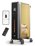 Dreo Ölradiator Energiesparend, 2000W Elektroheizung mit 9 Rippen, 3 Heizstufen, 4 Modi, 24h Timer, Überhitzungs-Kippschutz, Leiser Radiator Heizung Elektrisch mit Thermostat, OH521