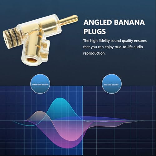 Conector banana ángulo recto para evitar cables doblados en amplificadores 2