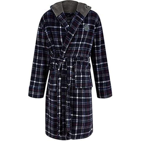 Tokyo Laundry Men's Hooded Fleece Robe Cover
