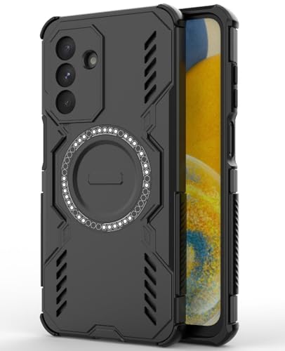 Image of Back Cover Case for Samsung Galaxy M17 5G | 360 Protection Mobile Phone Case | Mag-Safe | Camera Protection | Samsung Galaxy M17 Back Cover | Samsung Galaxy M 17 5+G - Black TPU + PC