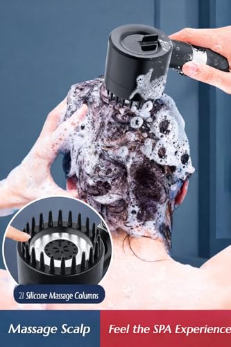 Image of High Pressure Turbocharged Shower Head, One Button Water Stop, 4 in 1 Massage Shower Head, 3 Modes Filtered, Water Saving Head Spray