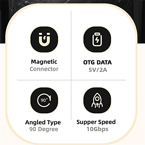 Cable OTG magnético tipo C USB 3.0 conector recto datos para móvil 7