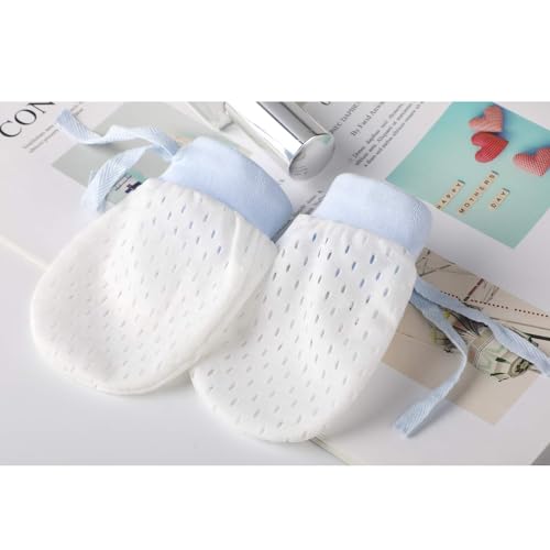 Hifot Neugeborenes Baby Baumwollhandschuhe No Scratch Fäustlinge 3 Paar, Infant Kleinkind Jungen Mädchen Soft Anti Scratch Fäustlinge für Baby Care - süße Pattens