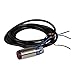 Telemecanique XUB5BPBNL2 Diffuse w/Adj. Sensitivity Photoelectric Sensor, Metal 18-mm Barrel, DC Input, 3-Wire PNP Output, NC Contacts, 2-m Electrical Cable