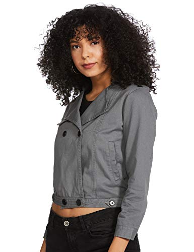 Image of Campus Sutra Women's Cotton Quilted Short Length Jacket