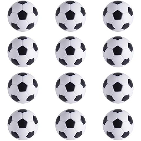 RAYNA GAMES Pack of 12 Regular Size Table Football Soccer Balls (36mm) Cover