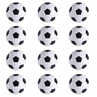 RAYNA GAMES 12 Stück Kickerbälle, Reguläre Größe Tischfußball Kickerbälle,32MM Tischfußball Ersatzbälle für Erwachsene Kinder Fußball Tisch Spiel - Shwarz-Weiß